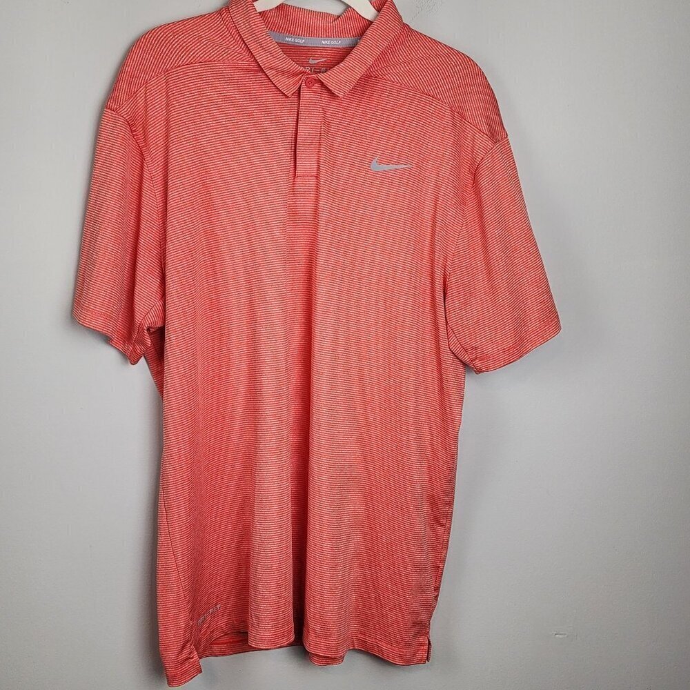 Nike Golf men sz XL dri-fit orange polo shirt
